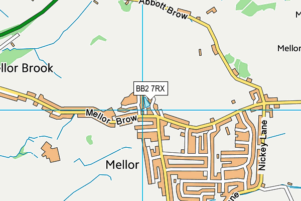 BB2 7RX map - OS VectorMap District (Ordnance Survey)