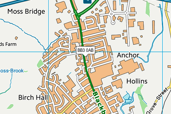 Map of ANCHOR SERVICE STATION (DARWEN) LIMITED at district scale