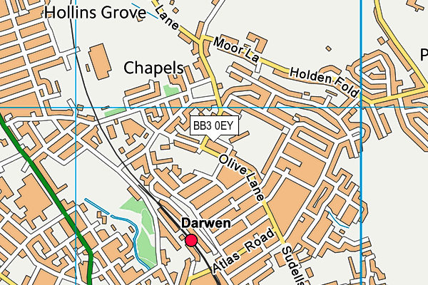 Darwen St James CofE Primary Academy map (BB3 0EY) - OS VectorMap District (Ordnance Survey)