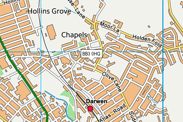 BB3 0HQ map - OS VectorMap District (Ordnance Survey)