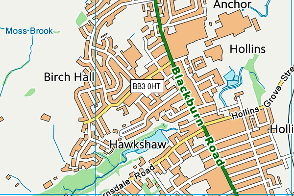 BB3 0HT map - OS VectorMap District (Ordnance Survey)