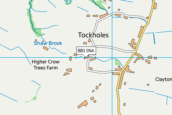 BB3 0NA map - OS VectorMap District (Ordnance Survey)