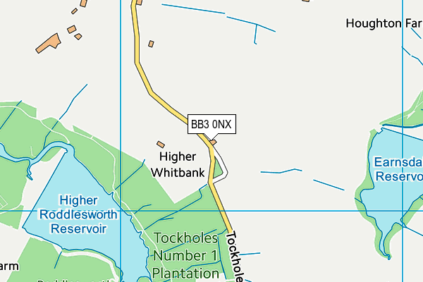 BB3 0NX map - OS VectorMap District (Ordnance Survey)