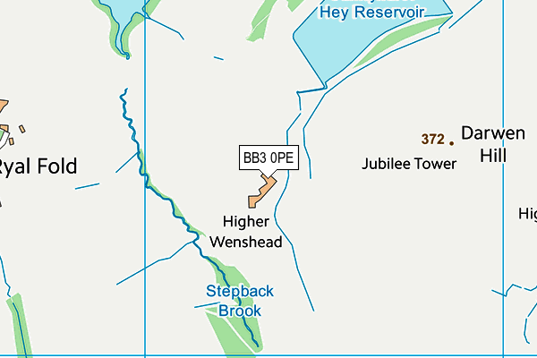 BB3 0PE map - OS VectorMap District (Ordnance Survey)