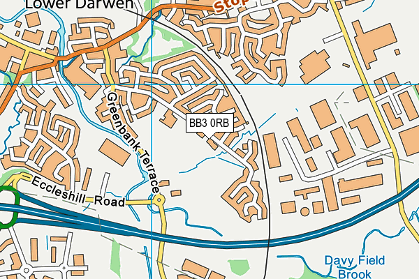 Lower Darwen Primary School map (BB3 0RB) - OS VectorMap District (Ordnance Survey)