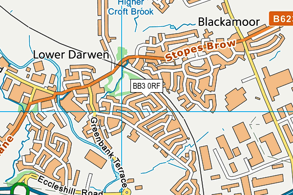 BB3 0RF map - OS VectorMap District (Ordnance Survey)