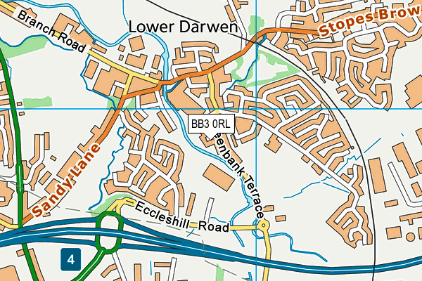 BB3 0RL map - OS VectorMap District (Ordnance Survey)