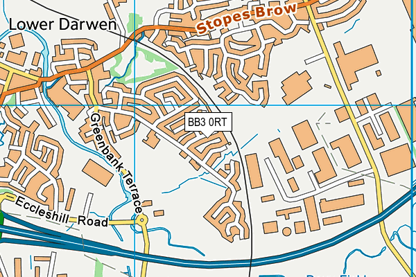 BB3 0RT map - OS VectorMap District (Ordnance Survey)