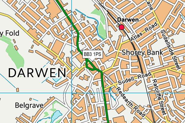 Map of DARWEN PIZZA HOUSE LIMITED at district scale