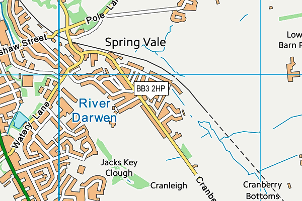 BB3 2HP map - OS VectorMap District (Ordnance Survey)