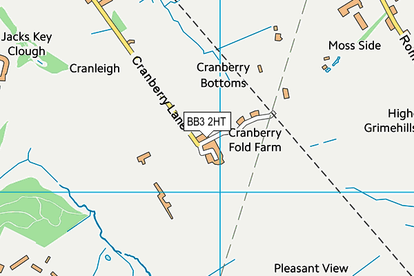 BB3 2HT map - OS VectorMap District (Ordnance Survey)