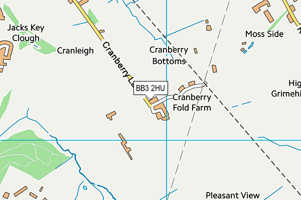 BB3 2HU map - OS VectorMap District (Ordnance Survey)