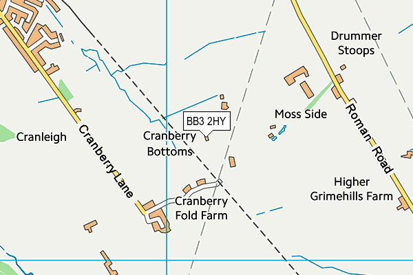 BB3 2HY map - OS VectorMap District (Ordnance Survey)