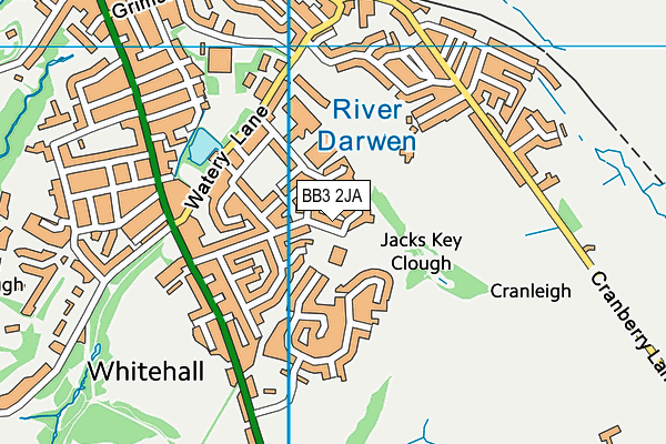 Darwen, St Barnabas CofE Primary Academy map (BB3 2JA) - OS VectorMap District (Ordnance Survey)