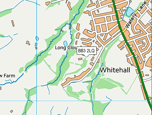 BB3 2LQ map - OS VectorMap District (Ordnance Survey)