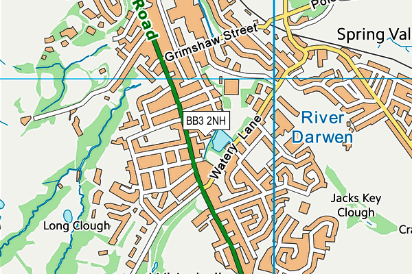 BB3 2NH map - OS VectorMap District (Ordnance Survey)