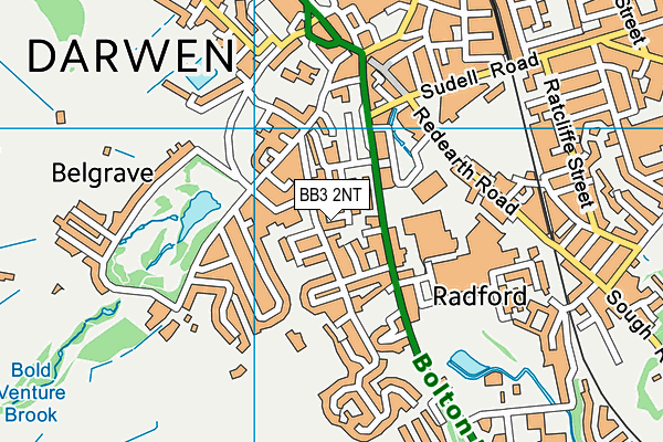 BB3 2NT map - OS VectorMap District (Ordnance Survey)