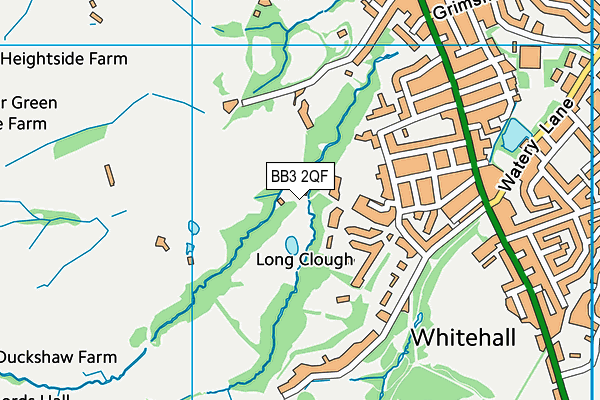 BB3 2QF map - OS VectorMap District (Ordnance Survey)