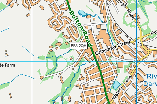 BB3 2QH map - OS VectorMap District (Ordnance Survey)