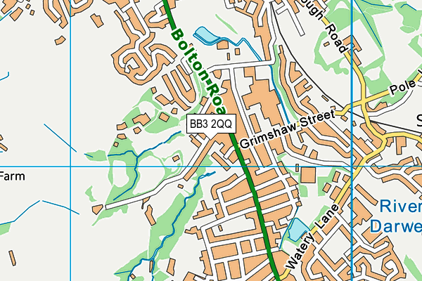 BB3 2QQ map - OS VectorMap District (Ordnance Survey)