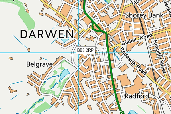 Map of OLIVE BAR DARWEN LIMITED at district scale