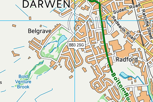 St Joseph's Roman Catholic Primary School, Darwen map (BB3 2SG) - OS VectorMap District (Ordnance Survey)