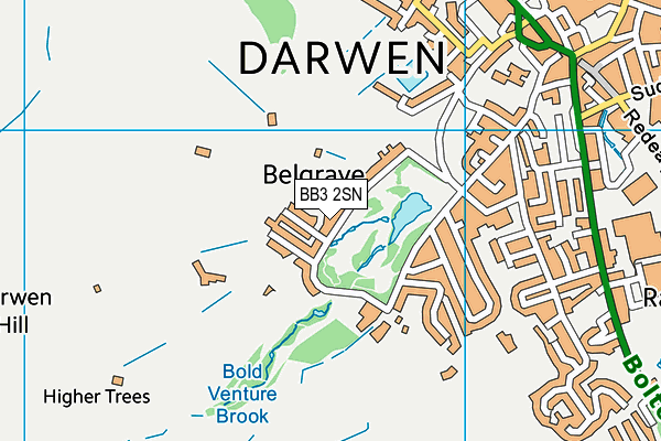 BB3 2SN map - OS VectorMap District (Ordnance Survey)