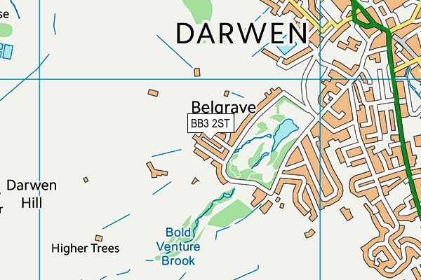 BB3 2ST map - OS VectorMap District (Ordnance Survey)