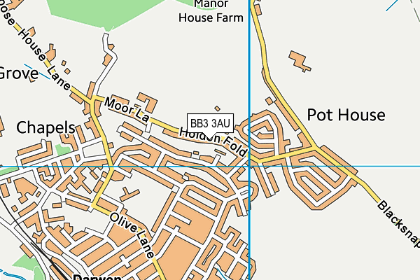 Darwen Vale High School (Closed) map (BB3 3AU) - OS VectorMap District (Ordnance Survey)