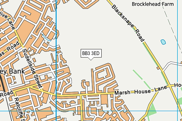 BB3 3ED map - OS VectorMap District (Ordnance Survey)