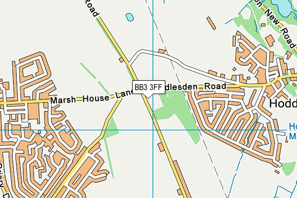 BB3 3FF map - OS VectorMap District (Ordnance Survey)