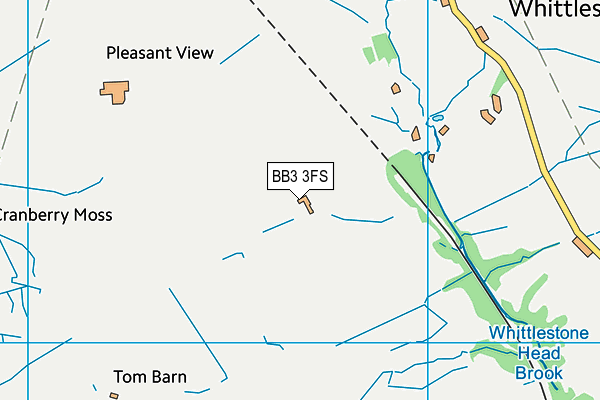 BB3 3FS map - OS VectorMap District (Ordnance Survey)