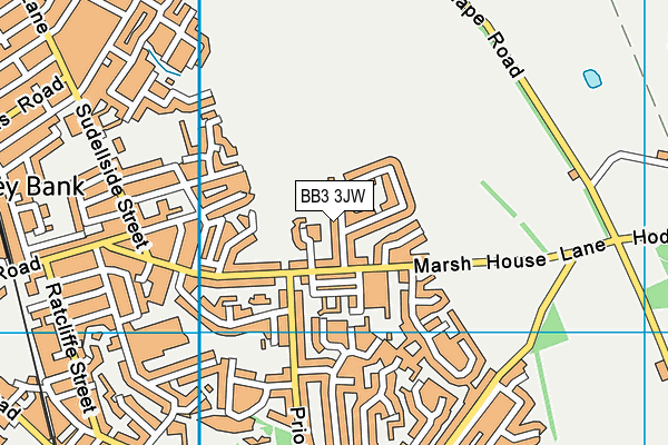 BB3 3JW map - OS VectorMap District (Ordnance Survey)