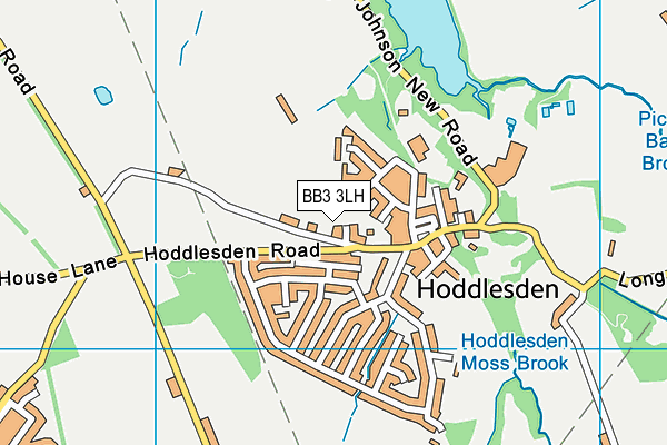 BB3 3LH map - OS VectorMap District (Ordnance Survey)