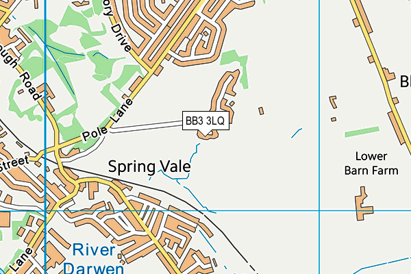 BB3 3LQ map - OS VectorMap District (Ordnance Survey)