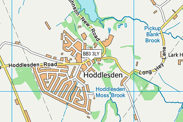 BB3 3LY map - OS VectorMap District (Ordnance Survey)