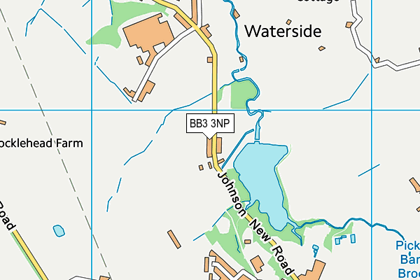 BB3 3NP map - OS VectorMap District (Ordnance Survey)