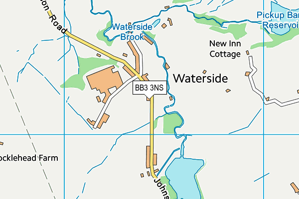 BB3 3NS map - OS VectorMap District (Ordnance Survey)