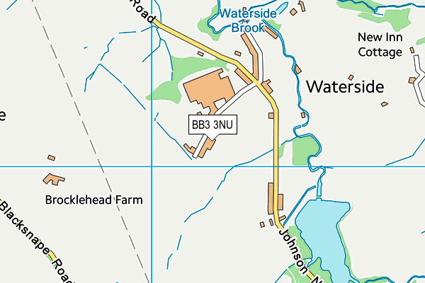 BB3 3NU map - OS VectorMap District (Ordnance Survey)