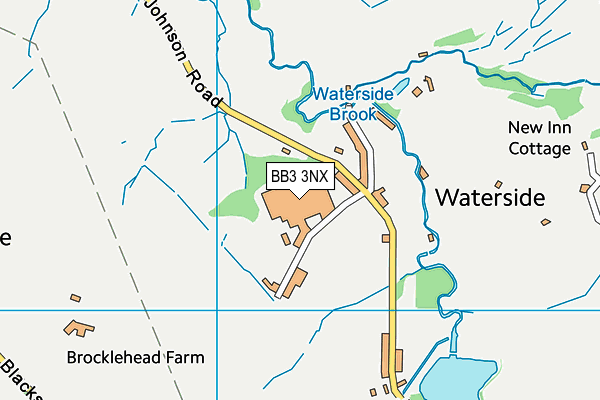 BB3 3NX map - OS VectorMap District (Ordnance Survey)