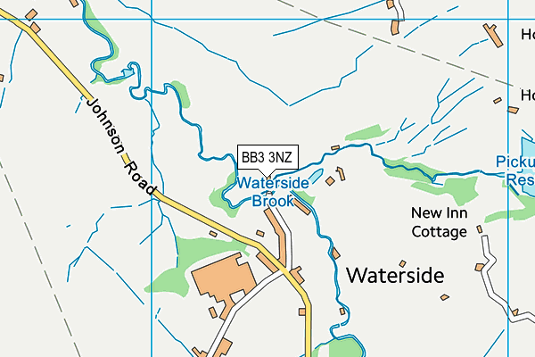 BB3 3NZ map - OS VectorMap District (Ordnance Survey)
