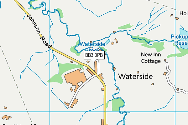 BB3 3PB map - OS VectorMap District (Ordnance Survey)
