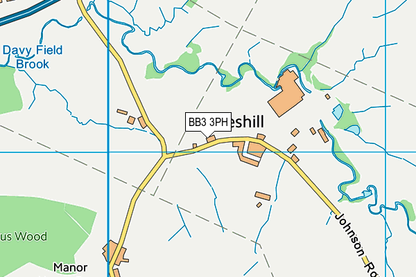 BB3 3PH map - OS VectorMap District (Ordnance Survey)
