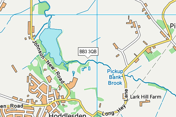 BB3 3QB map - OS VectorMap District (Ordnance Survey)