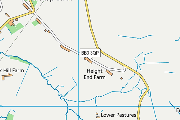 Lower Pastures map (BB3 3QP) - OS VectorMap District (Ordnance Survey)