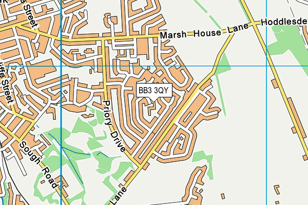 BB3 3QY map - OS VectorMap District (Ordnance Survey)