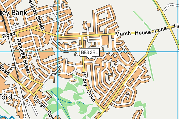 BB3 3RL map - OS VectorMap District (Ordnance Survey)