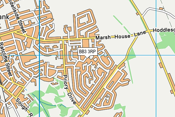BB3 3RP map - OS VectorMap District (Ordnance Survey)
