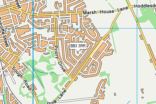 BB3 3RR map - OS VectorMap District (Ordnance Survey)