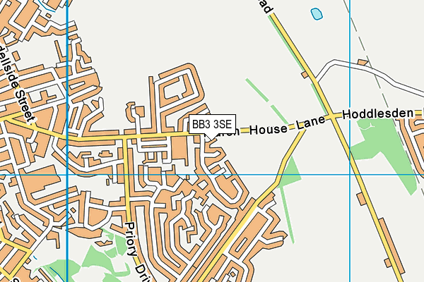 BB3 3SE map - OS VectorMap District (Ordnance Survey)